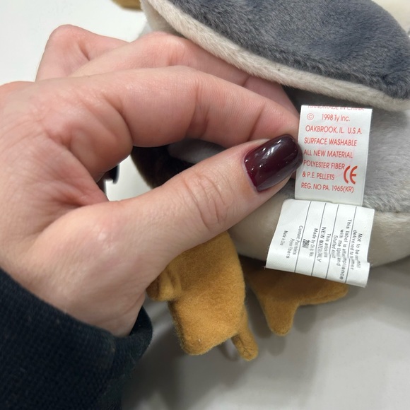 Extremely Rare Beanie Babie Jake with off centre face, errors and red stamp - Picture 4 of 6